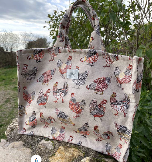 Jacquard Cotton Tote - "Paulette"