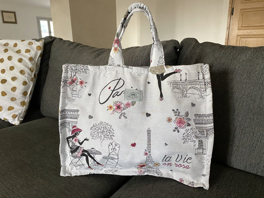 Jacquard Cotton Tote - "Chic"