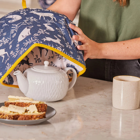 Tea Cosy "Forest Friends" Navy