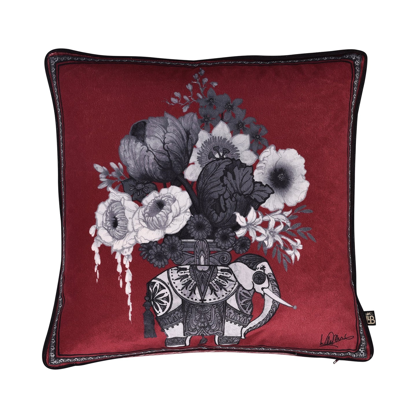 Generou Elephant Pillow - Red