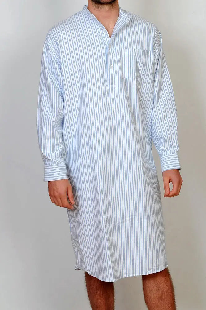 Grandfather Nightshirt 100% Brushed Cotton Flannel