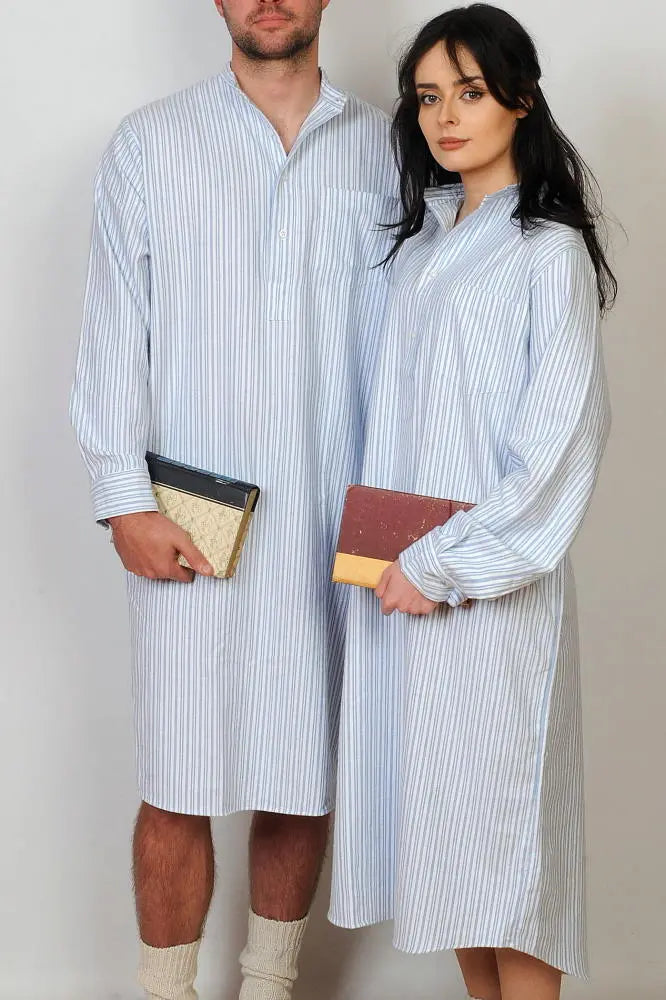 Grandfather Nightshirt 100% Brushed Cotton Flannel