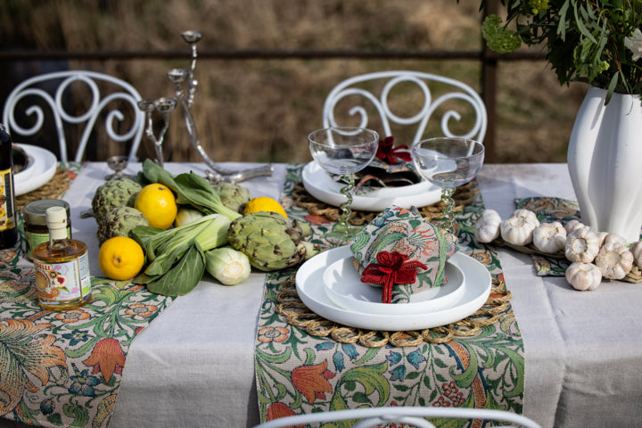 Ekelund Table Runner: William Morris's "Golden Lily"