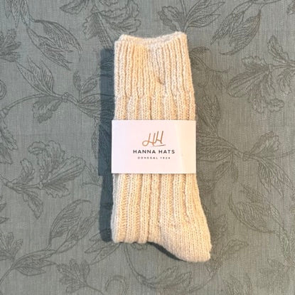 Donegal Irish Wool Socks - Cream