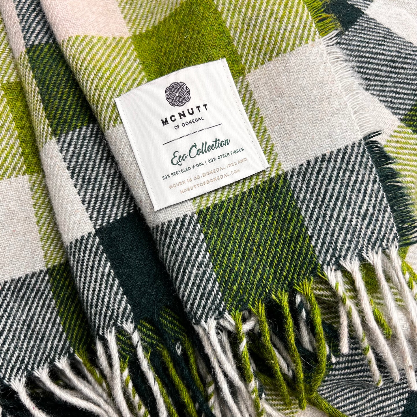 McNutt Eco Collection Wool Throw "Hunter Plaid"