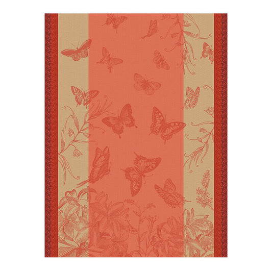 Le Jacquard Francais Tea Towel "Jardin Des Papillons" Pink