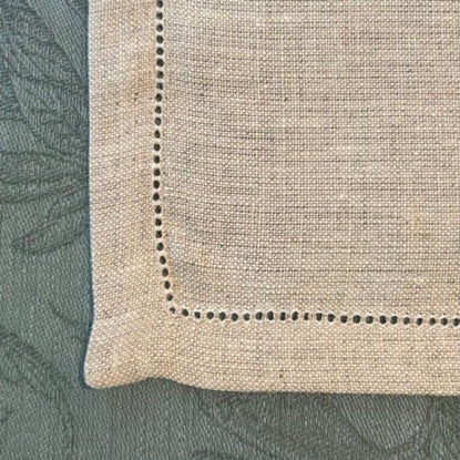 Classic Irish Linen Hemstitch Placemats - Natural