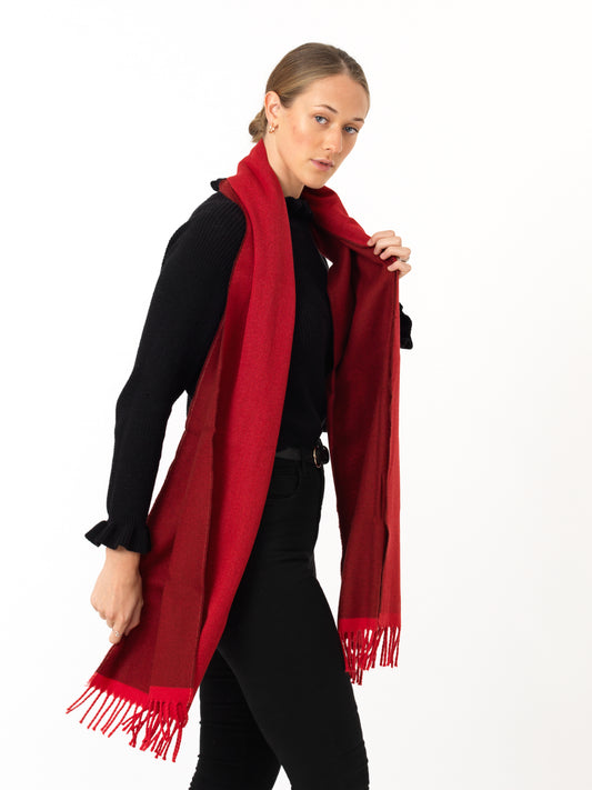 McNutt Cashmere/Lambswool Wrap - Lipstick