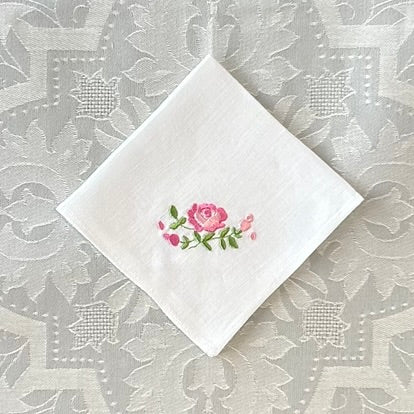 Handkerchief Ladies - Linen Pink Rose