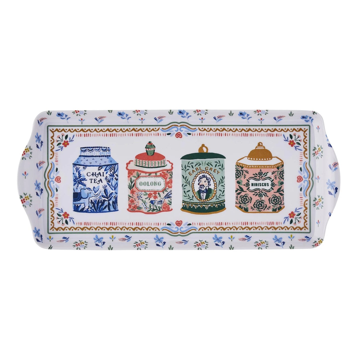 Melamine Tray "Tea Tins"