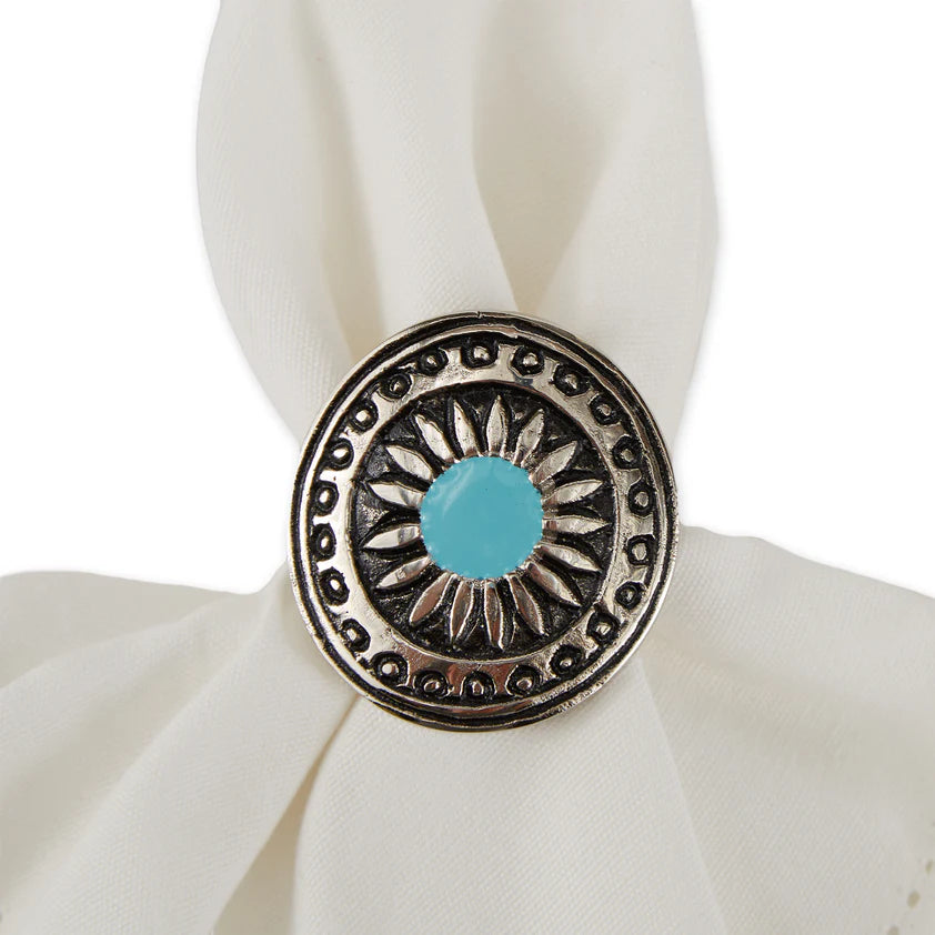 Napkin Rings - Turquoise Sun